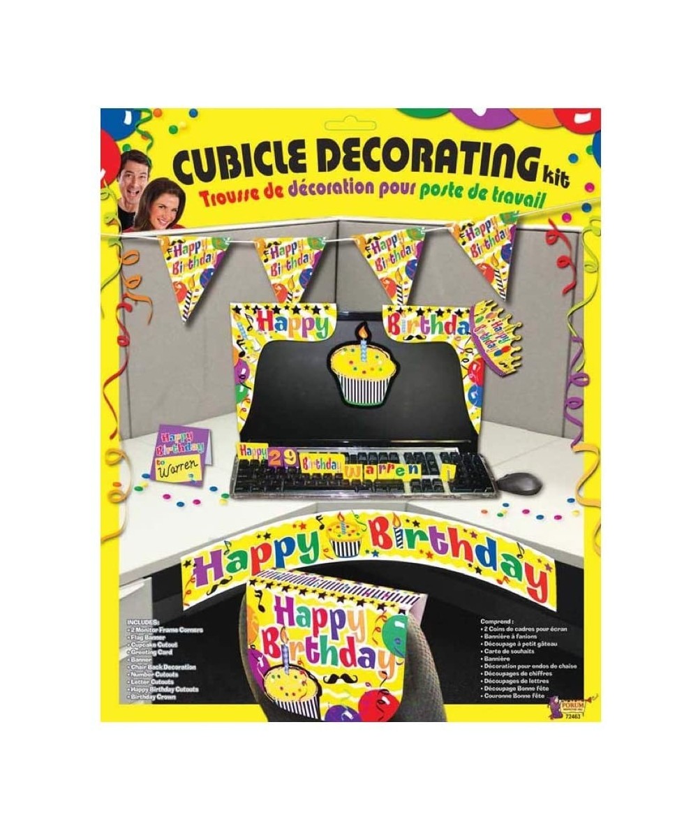 Happy Birthday Cubicle Décor- Multicolor - Yellow Birthday - CO11I6SASGZ $8.17 Favors