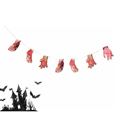 4 Pack Bloody Weapons Garland Banner- Halloween Zombie Vampire Party Decorations Supplies - CW19EE3LOAK $11.20 Banners