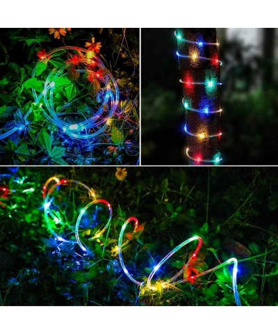 LED Rope Lights Battery Operated String Lights 40Ft 8 Modes Outdoor Decoration Lighting Fairy Lights Dimmable/Timer with Remo...