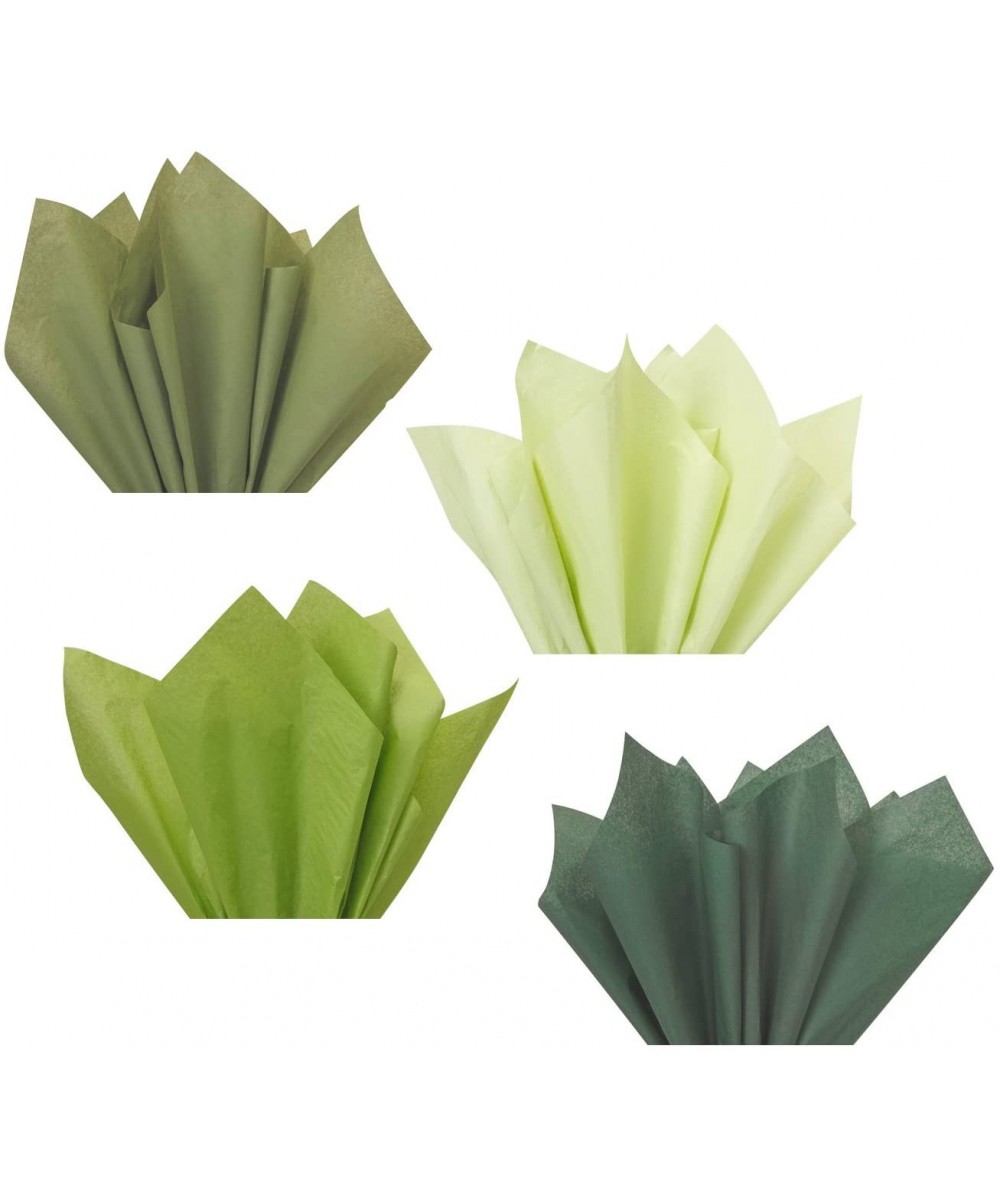 Forest Sage Olive Moss Green Assorted Mixed Color Multi-Pack Tissue Paper for Flower Pom Poms Art Craft Wedding Bridal Shower...