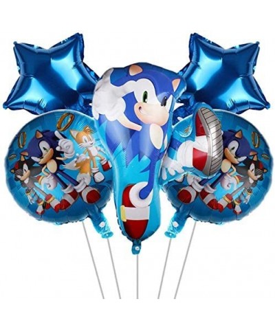 5 Pack Sonic the Hedgehog Balloons Birthday Party Supplies Set- Sonic the Hedgehog Party Decorations- Kids Baby Shower Birthd...