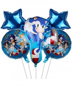 5 Pack Sonic the Hedgehog Balloons Birthday Party Supplies Set- Sonic the Hedgehog Party Decorations- Kids Baby Shower Birthd...