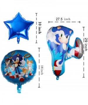 5 Pack Sonic the Hedgehog Balloons Birthday Party Supplies Set- Sonic the Hedgehog Party Decorations- Kids Baby Shower Birthd...