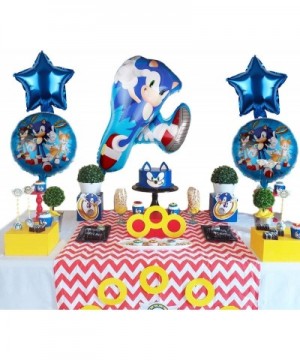 5 Pack Sonic the Hedgehog Balloons Birthday Party Supplies Set- Sonic the Hedgehog Party Decorations- Kids Baby Shower Birthd...