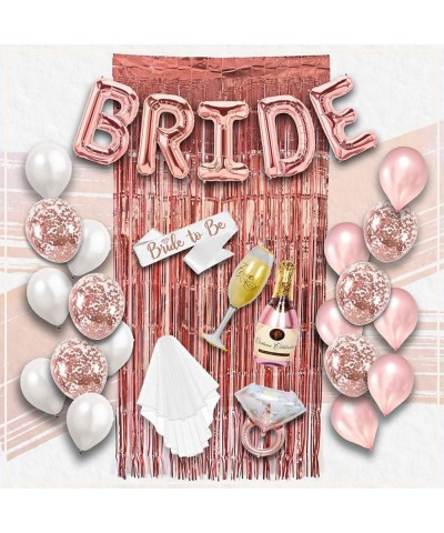 Bachelorette Party Decorations Bride Bridesmaid Decorations Kit - Bridal Shower - Bride Sash- Veil- Ring Balloon- Champagne- ...