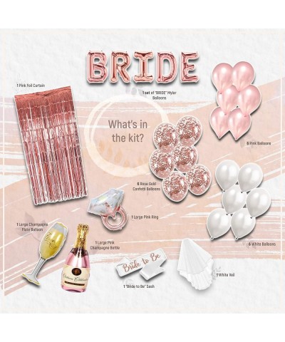 Bachelorette Party Decorations Bride Bridesmaid Decorations Kit - Bridal Shower - Bride Sash- Veil- Ring Balloon- Champagne- ...