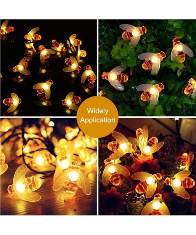 Bumble Bee Solar String Lights 8 Modes Outdoor IP65 Waterproof Solar Garden Light Simulation Honey Bees Decor Light for Garde...