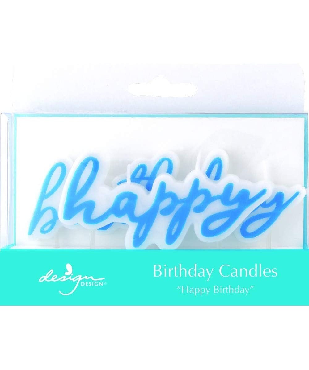 Specialty Birthday Candles - 2 3/4 x 1 1/4 - Blue Happy Birthday - 2 Candles/Pack - Blue Happy Birthday - CH18TU4R0KI $17.19 ...