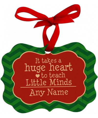 Personalized Christmas Ornaments for Teachers Customized Teacher Name Takes Huge Heart to Teach Little Minds Maple Wood Perso...