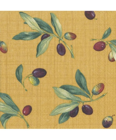 Olive Grove Paper Luncheon Napkins in Ochre - 20 Per Package - CV189UU7ACA $7.09 Tableware