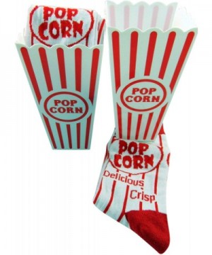 Movie Lovers Accessory Gift Set with 2 Pairs of Popcorn Socks and Two Buckets - CX18IEU477E $12.76 Favors