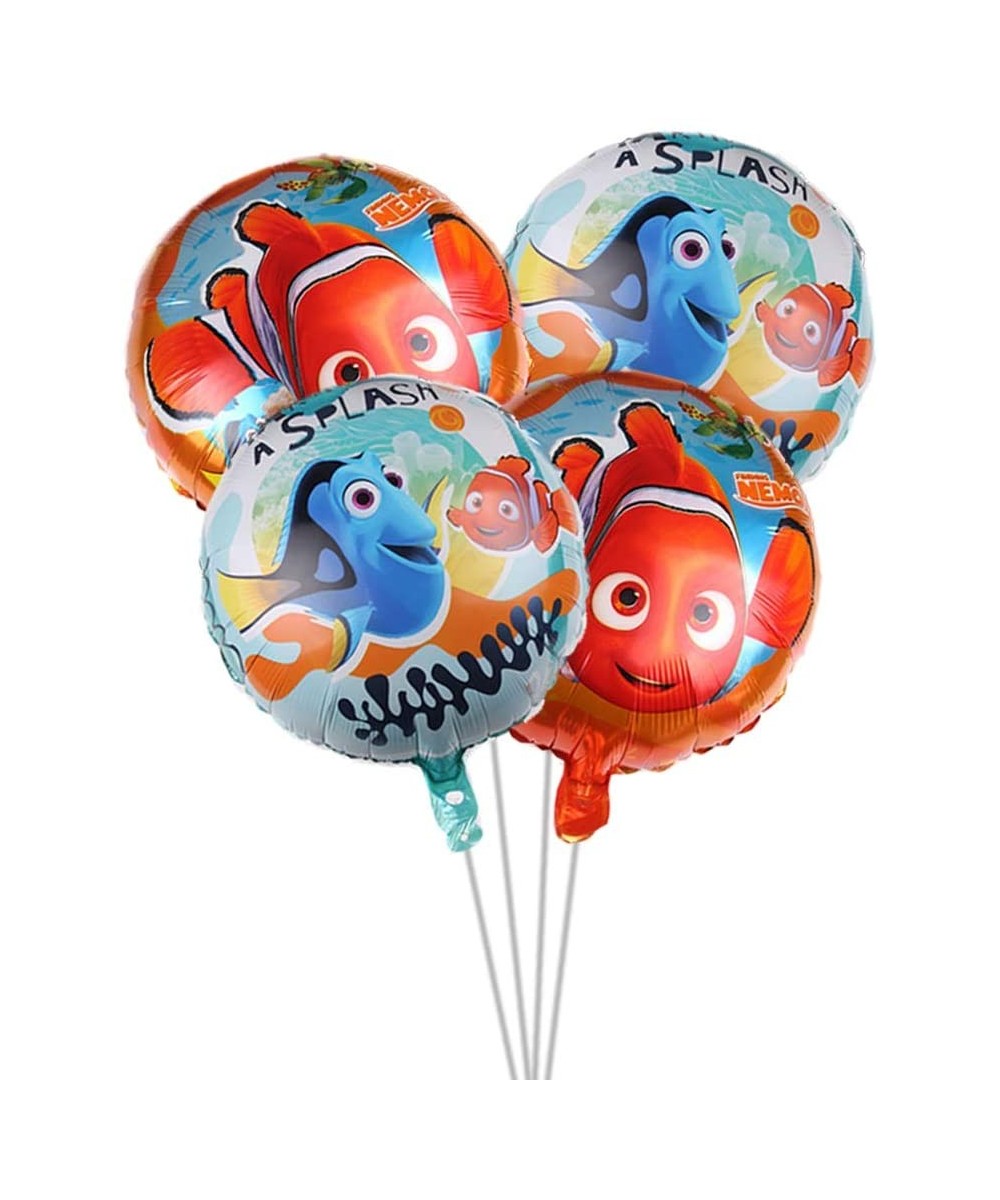 4 pcs Finding Nemo balloon Finding Nemo theme party supplies- large 18 inch aluminum film balloon birthday party supplies dec...