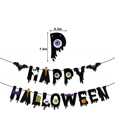 Happy Halloween Banner- Spooky Halloween Banner- Cartoon Halloween Banner Halloween Decorations- Happy Halloween Sign - CI19C...