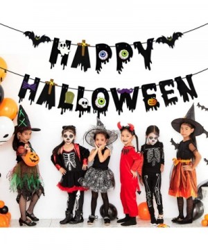 Happy Halloween Banner- Spooky Halloween Banner- Cartoon Halloween Banner Halloween Decorations- Happy Halloween Sign - CI19C...