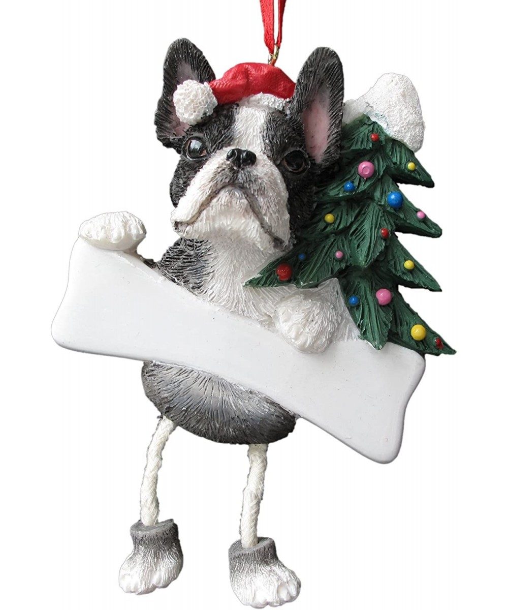 Boston Terrier Ornament with Unique "Dangling Legs" Hand Painted and Easily Personalized Christmas Ornament - CL113LYG6E3 $7....