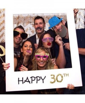 Happy 30th Birthday DIY Paper Picture Frame Cutouts Photo Booth Props for Birthday Party Suppliers - C4188YYUHOW $5.75 Photob...