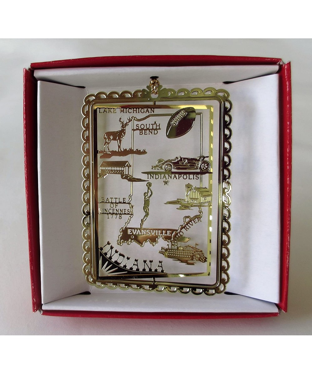 Indiana Christmas ORNAMENT State Travel Souvenir Gift - CH11DJA8RPT $9.96 Ornaments