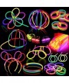 Glow Sticks-200 8" Glow Sticks 510PC Glow Party Supplies Favors Connectors for Glow Caps/Ear Rings/Finger Rings/Necklaces/Bra...