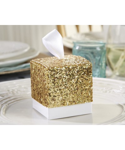 All That Glitters Gold Party Favor Box- Wedding Decorations- Set of 24 - C311MQ7236L $10.12 Favors