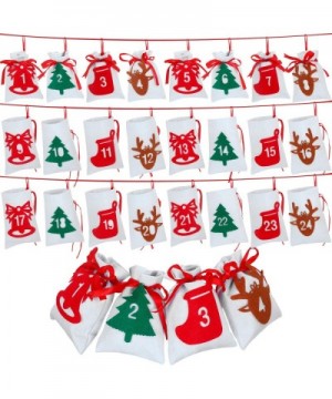 Christmas Calendar Advent Calendar 24 Days Christmas Countdown Calendar Hanging Felt Gift Bags for Christmas Party Home Decor...