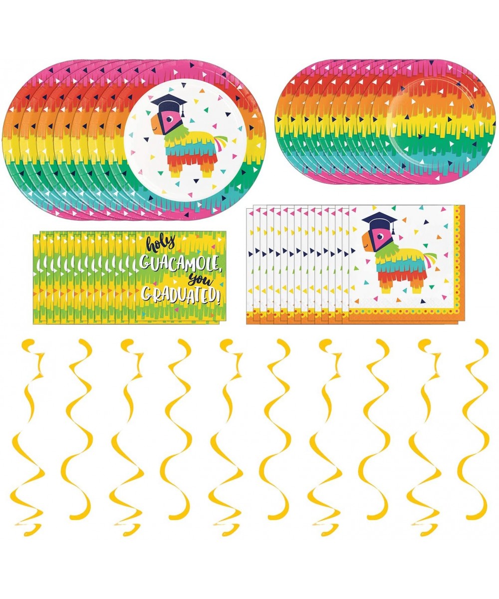 Fiesta Fun Grad Party Dinnerware Bundle - Luncheon & Beverage Napkins- Dinner & Luncheon Plates- Danglers - Kids Birthday- Ra...