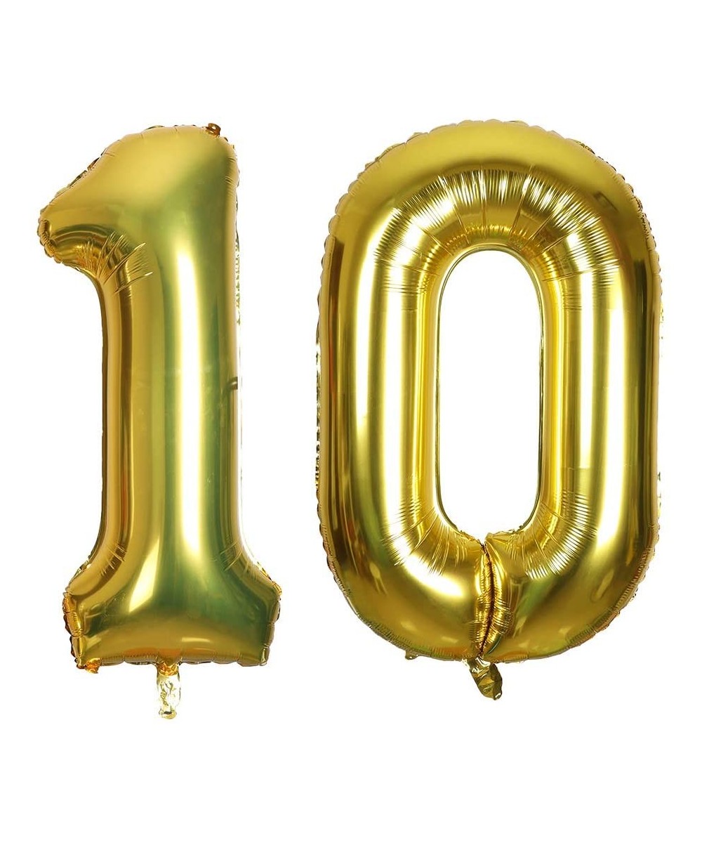 40 Inch Jumbo Number 10 Balloon Birthday Party Celebration Decoration Foil Helium Balloons-Gold - 10 Gold - CE18S4LQNY2 $5.13...