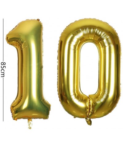 40 Inch Jumbo Number 10 Balloon Birthday Party Celebration Decoration Foil Helium Balloons-Gold - 10 Gold - CE18S4LQNY2 $5.13...
