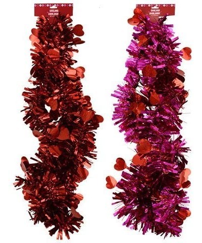 Valentine Heart Tinsel Garland- 9-ft. Strands Assorted Red and Pink - Pack of 2 - CP189KSKXXT $11.35 Favors