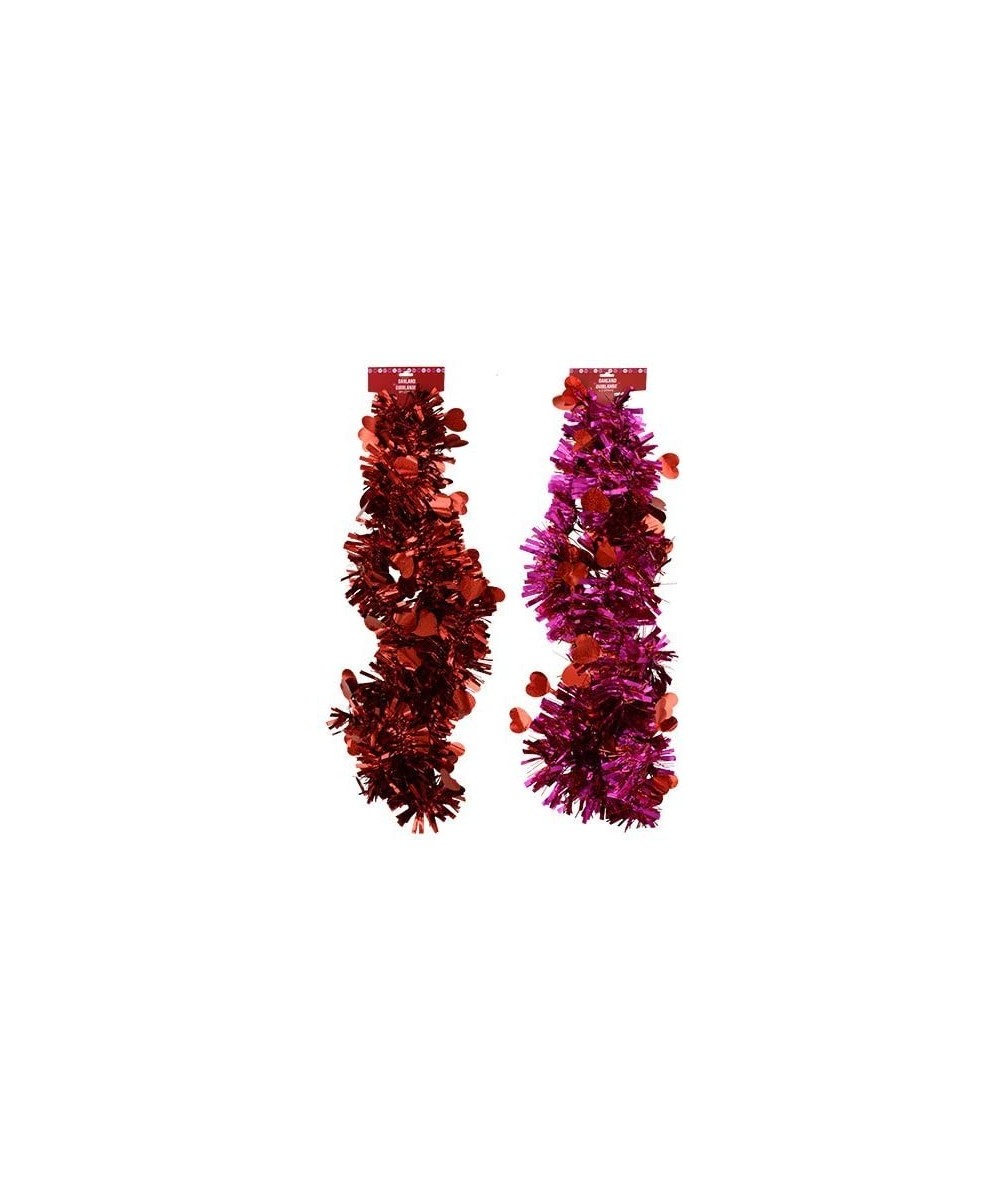 Valentine Heart Tinsel Garland- 9-ft. Strands Assorted Red and Pink - Pack of 2 - CP189KSKXXT $11.35 Favors