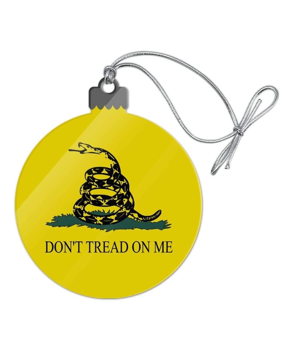Gadsden Flag Don't Tread on Me Tea Party Acrylic Christmas Tree Holiday Ornament - CQ1809WKO0Z $6.51 Ornaments