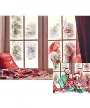 Merry Christmas Window Sill Photography Backdrop Snowflake Santa Xmas New Year Holiday Family Party Wall Decor Baby Shower Ki...