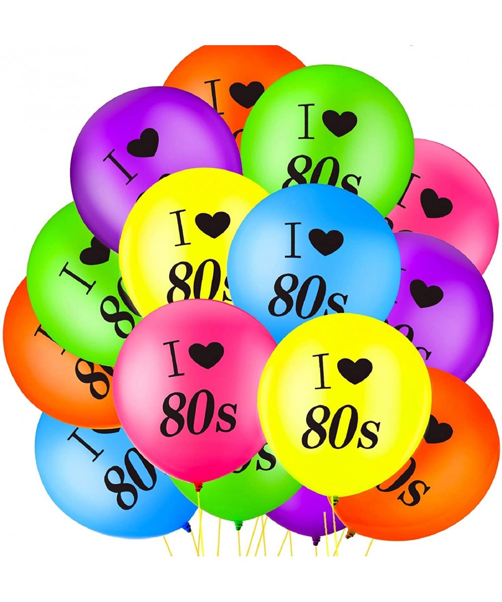 48 Pieces I Love 80s Balloons Assorted Color Latex Balloons for 1980s Retro Themed Decorations Party Decorations - CR1943YXWZ...