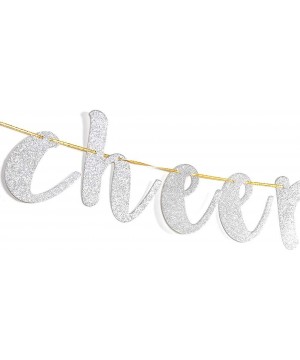 Glitter Silver Cheers to 20 Years Banner - 20th Birthday Sign Bunting 20th Marriage Anniversary Party Bunting Decoration - CI...