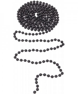 9ft Christmas Bead Chain - Christmas Bead Garlands - Christmas Decorations (Black) - Black - CF18Y3868HW $11.16 Garlands