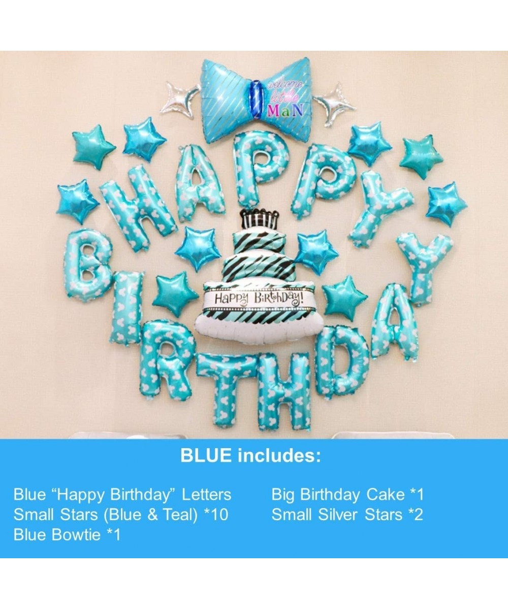 Happy Birthday Decoration Balloons Banner Kit Party Decoration and Supplies Home Decoration (Blue) - Blue - C318ZSES0QI $10.2...