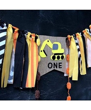 Construction High-Chair Banner Party Supplies - Construction Zone Builder Dump Truck Birthday Baby Shower Party Banners Suppl...