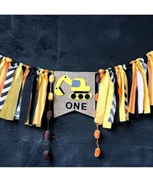 Construction High-Chair Banner Party Supplies - Construction Zone Builder Dump Truck Birthday Baby Shower Party Banners Suppl...
