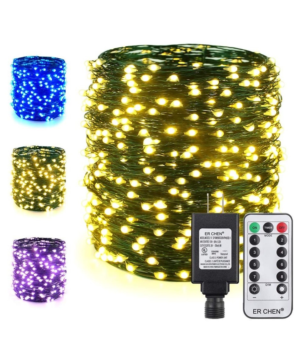 Color Changing LED String Lights Plug in with Remote Timer- 170Ft 500 LEDs Waterproof Green Copper Wire 8 Modes Christmas Fai...