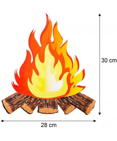 12 Inch Tall Artificial Fire Fake Flame Paper 3D Decorative Cardboard Campfire Centerpiece Flame Torch for Campfire Party Dec...