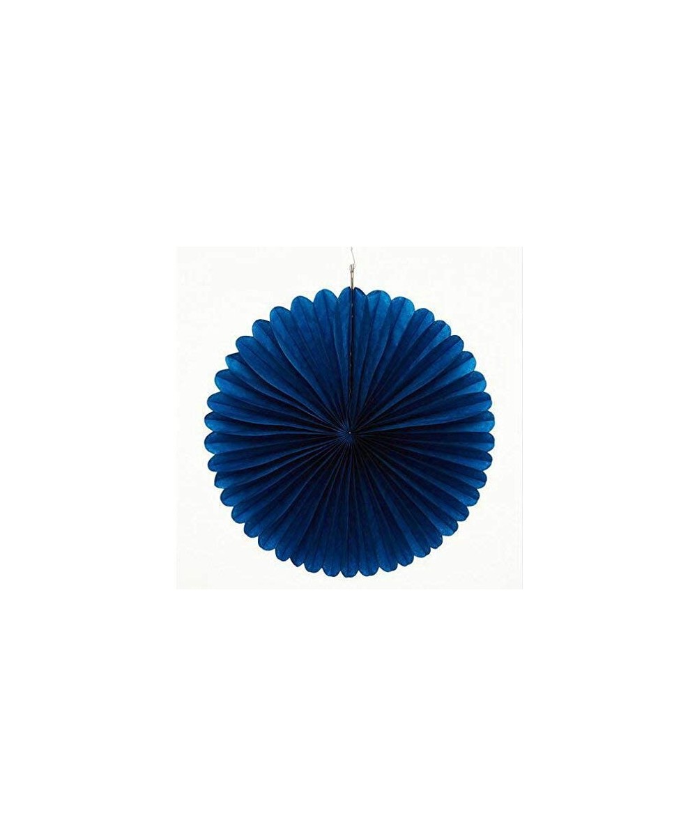 5pcs 16" Tissue Paper Fan Party Hanging Fan Flower Wedding Birthday Showers Party Baby Shower Decorations (16 Inch- Navy Blue...