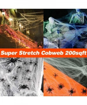 23FT Halloween Decorations Outdoor Large Triangular Spider Web with 20 Pcs Fake Plastic Spiders+5 Ground Stakes+200 sq ft Str...