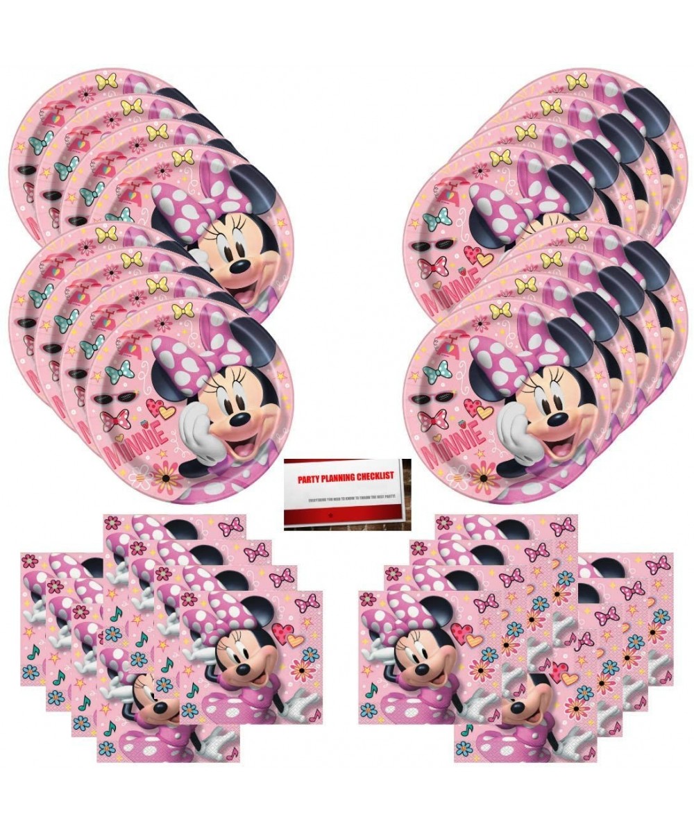Disney Minnie Mouse Pink Birthday Party Supplies Bundle Pack for 16 Guests (Plus Party Planning Checklist by Mikes Super Stor...