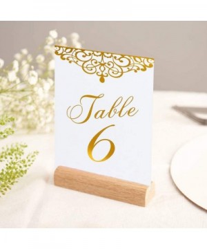 Gold Wedding Table Numbers 1-25 & Head Table Card- Double Sided Gold Foil Calligraphy Design Table Numbers for Wedding Recept...