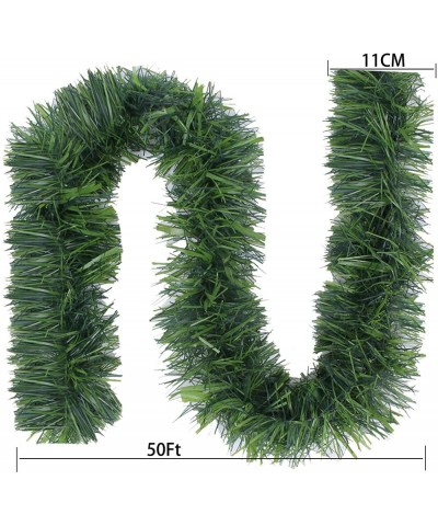 50 FT Non-Lit Classic Christmas Garlands-Green Holiday Soft Garland-15Meter - Green - CU18W8YQ3HZ $14.29 Garlands