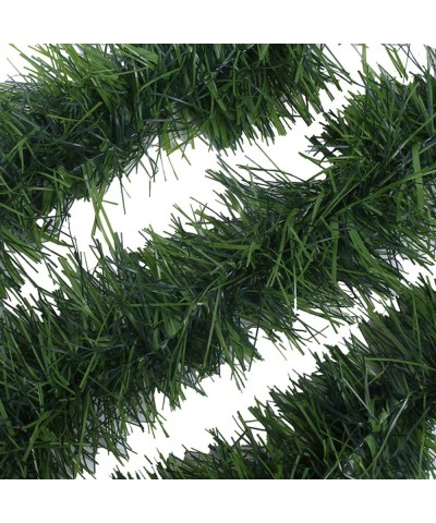 50 FT Non-Lit Classic Christmas Garlands-Green Holiday Soft Garland-15Meter - Green - CU18W8YQ3HZ $14.29 Garlands