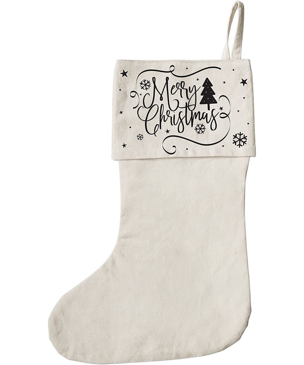 Merry Christmas Christmas Stocking for Presents- Gift Bag- and Holiday Decorations - Merry Christmas - C9188U24K48 $6.93 Stoc...
