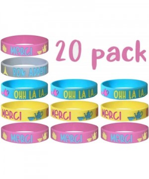 20 pcs Fancy Nancy Theme Party Favors Wristband- Paris- Tea Party/Size Adult and Kids. (Ohh la la- Kids) - Ohh La La... - CC1...