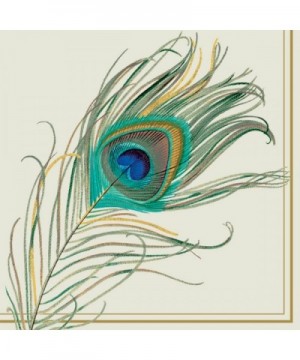 L533900 20 Count Luncheon Paper Napkins- Peacock Feather - CM11I2NHC5F $5.06 Tableware