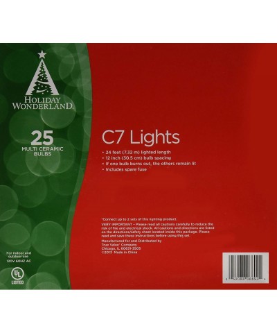 Christmas Lights Set Multi-Color Ceramic 25-Count C7 - CX1110JPRRD $15.89 Indoor String Lights