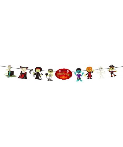Halloween Decorations Hard Paper Banner Felt for Indoor Outdoor -Colorful Witch Bunting Banner Garland Flags for Halloween Pa...